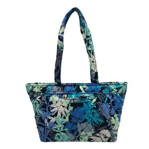 Vera Bradley Blue Camofloral Fabric Pattern Tote and Wallet